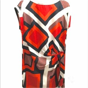 Ann Taylor silk dress with faux wrap and tie, S.